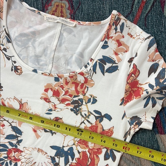 Peruvian Connection Floral Tea House Pima Dress S - Picture 5 of 7